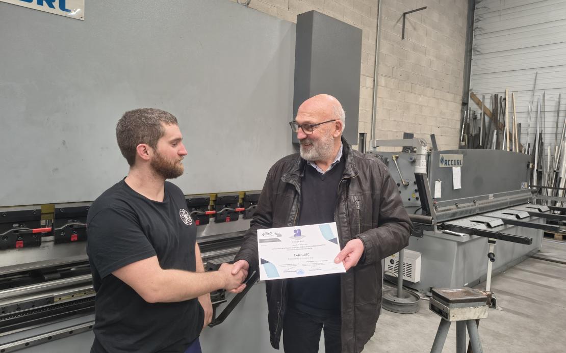 Remise du titre d’Artisan d’Art à Loïc GRIC