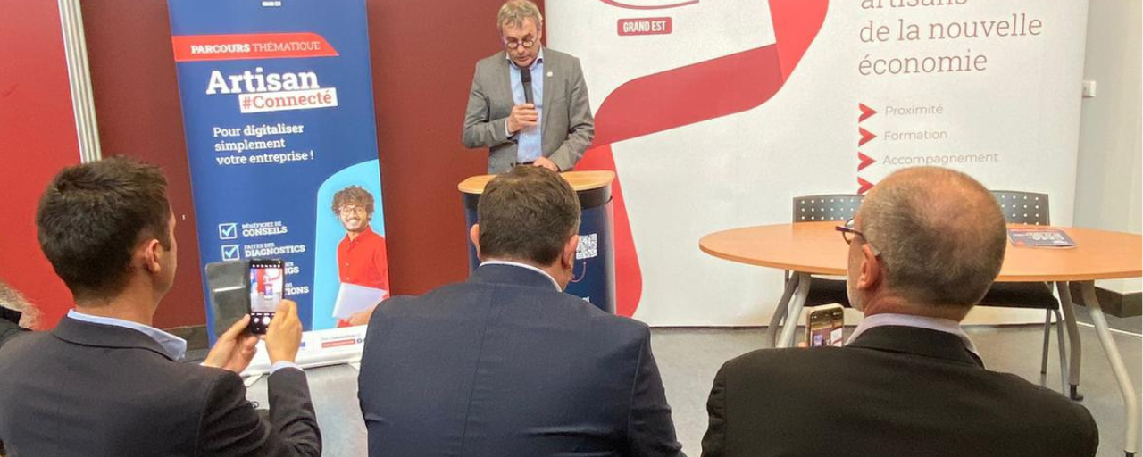 Le président de la CMA Grand Est lance officiellement les RDV CMA Réussir avec le Numérique lors d'une conférence de presse 