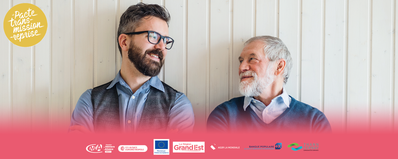 Photo de deux adultes, dont l’un est plus âgé, pour les Rencontres Transmission-Reprise