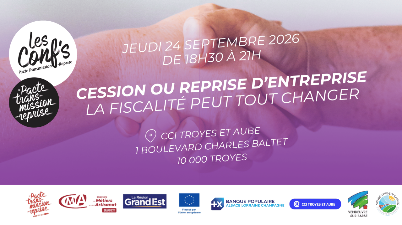 Conférence Fiscalité 24 septembre 2026 Pacte Transmission Reprise