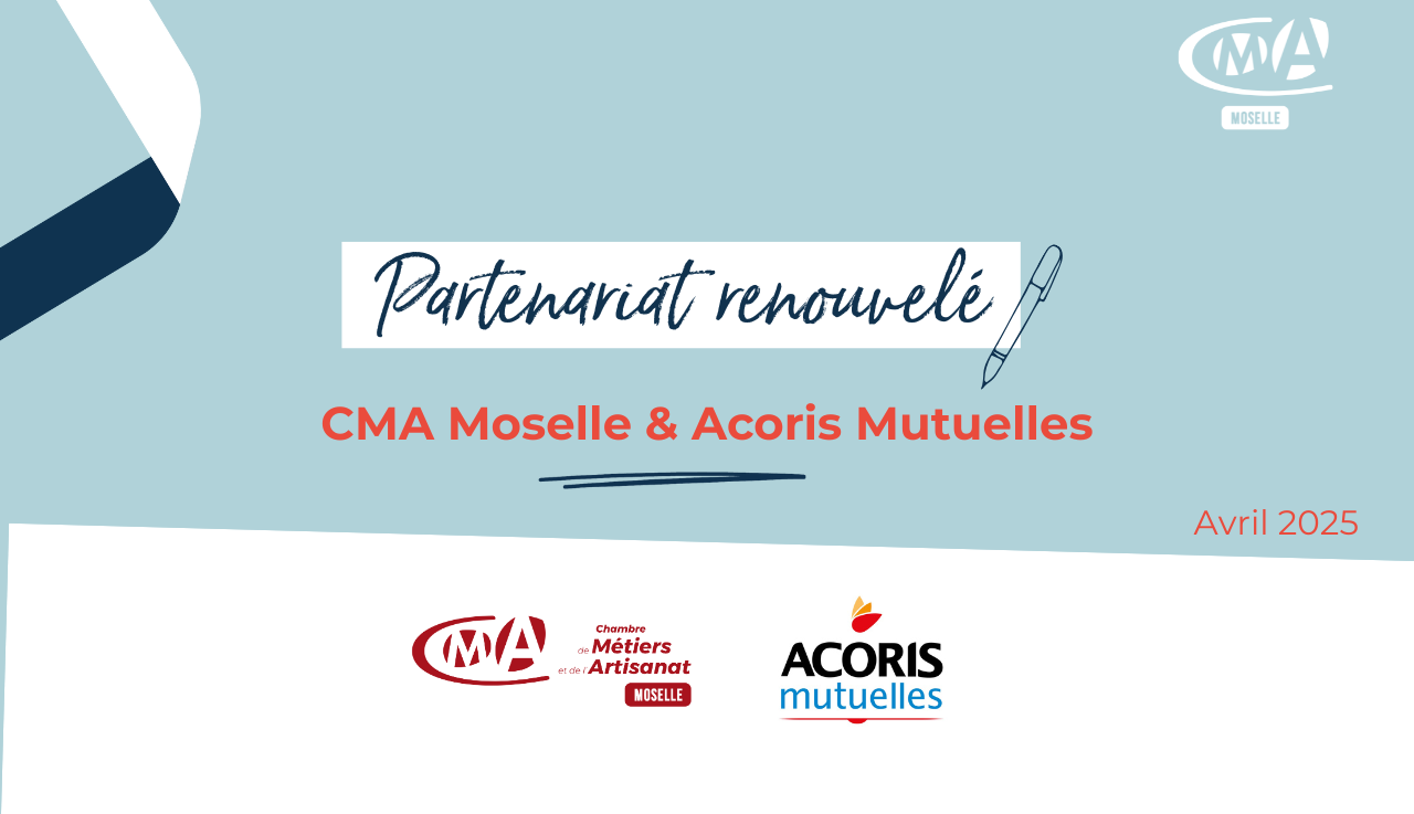 Parternariat CMA 57 et Acoris Mutuelles