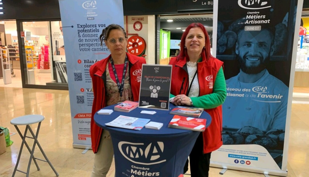 Stand de la CMA Grand Est Ardennes au RDV Reconversion