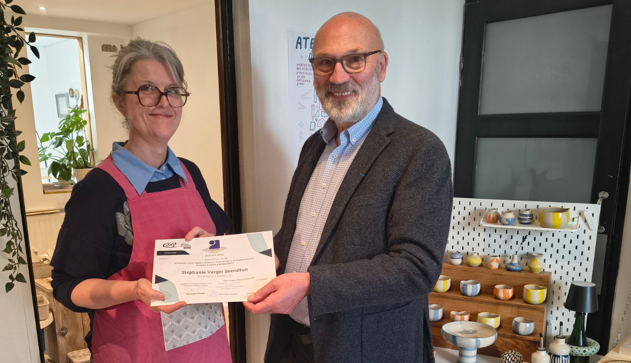 Stéphanie Verger reçoit le titre d’Artisan d’Art à Reims