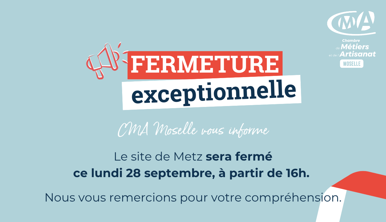 Fermeture exceptionnelle