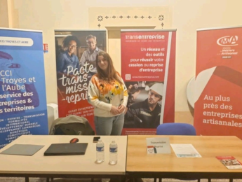 Stand de la CMA pour RDV Reconversion CMA AUbe