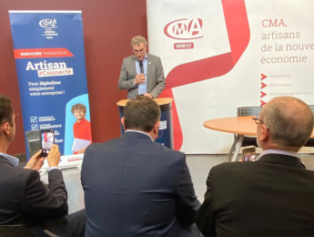 Le président de la CMA Grand Est lance officiellement les RDV CMA Réussir avec le Numérique lors d'une conférence de presse 