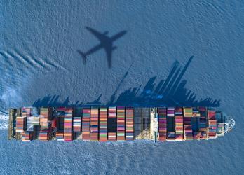 Photo d'un transport par cargo pour illustrer l'export