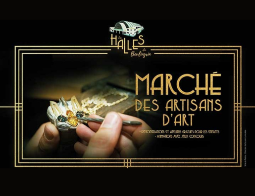 affiche marché des artisans d'art halles du boulingrin Reims
