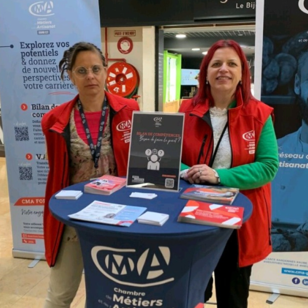 Stand de la CMA Grand Est Ardennes au RDV Reconversion