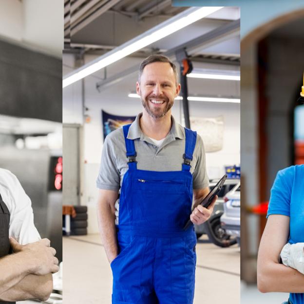 Photo de trois chef d'entreprises artisanales