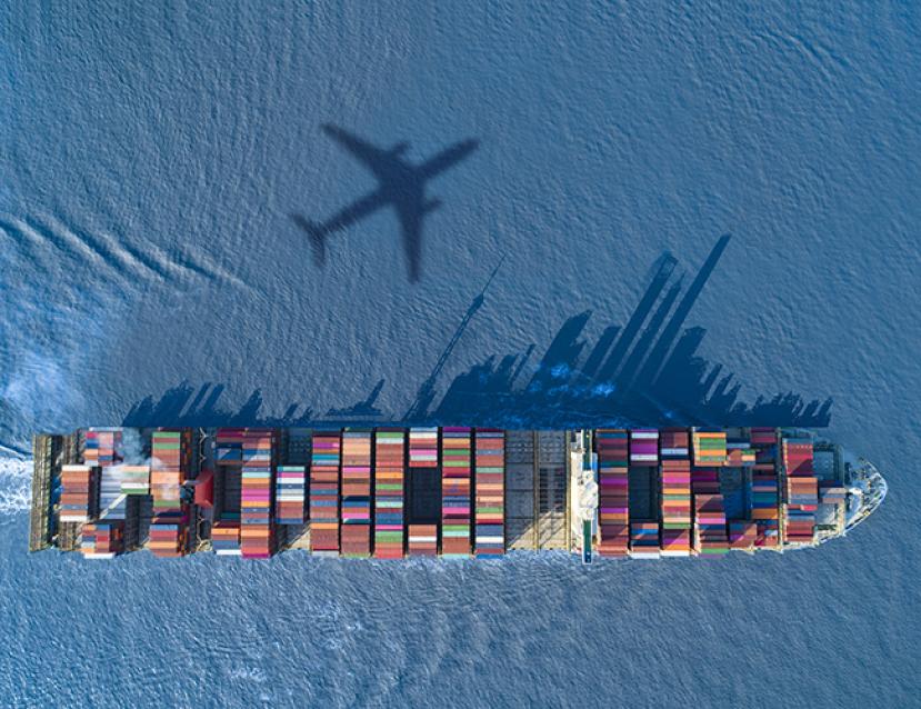 Photo d'un transport par cargo pour illustrer l'export