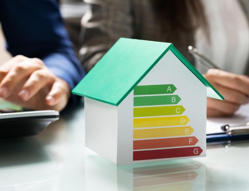 Visuel d'une maison avec le diagnostic énergie