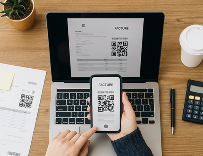 Visuel d'une facture électronique 