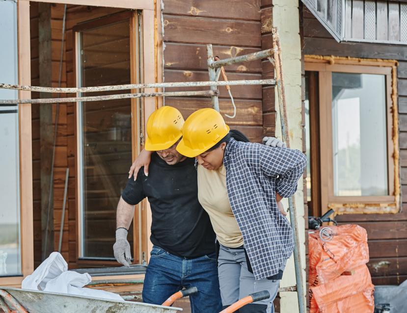 Personne blessée sur chantier