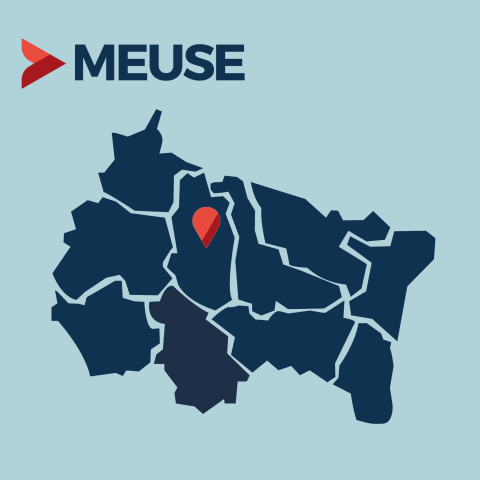 carte Grand Est localisant la Meuse