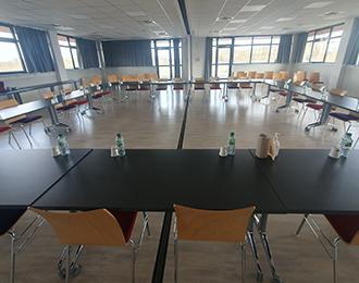 Photo d'une salle de conférence disponible en location à la Chambre de Métiers d'Alsace à Mulhouse